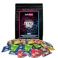 Bulk Combo Pack Ribbed, Extra Dots, Contoured, Delay, Thin Strawberry, Bubblegum, Chocolate, Banana, Green Apple Flavored Condom - 1000 Count