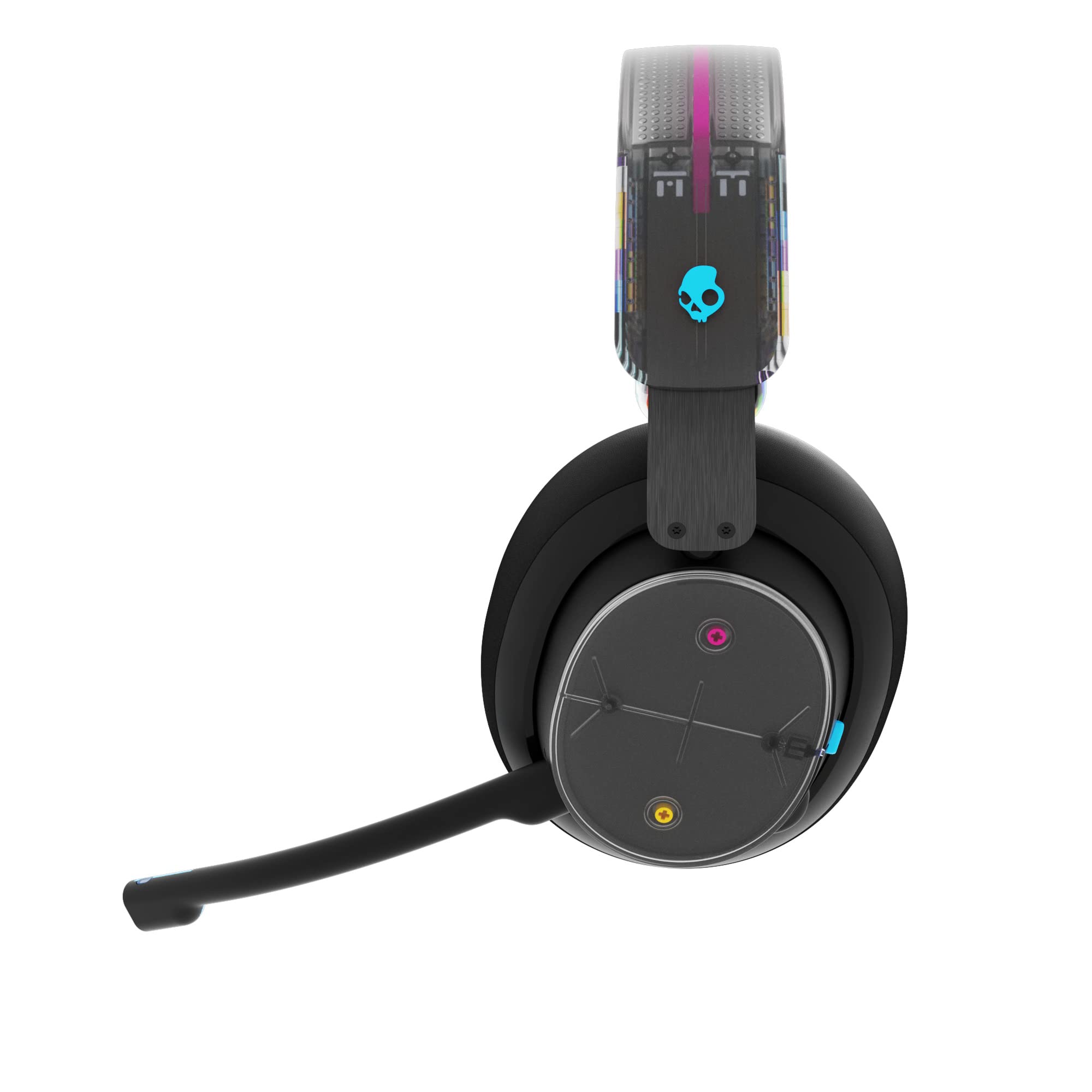 Skullcandy PLYR Gaming Over-Ear Wireless Headset, Enhanced Sound Perception, 24 Hr Battery, AI Microphone, Works with Xbox Playstation and PC - Black