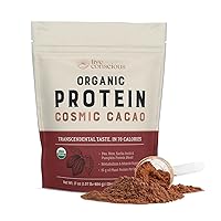 Live Conscious Organic Pea Protein Powder - Cosmic Cacao Chocolate Flavor | Plant-Based Vegan Protein Blend - Pea, Brown Rice, Pumpkin, Sacha Inchi | 20 Servings, 17 oz