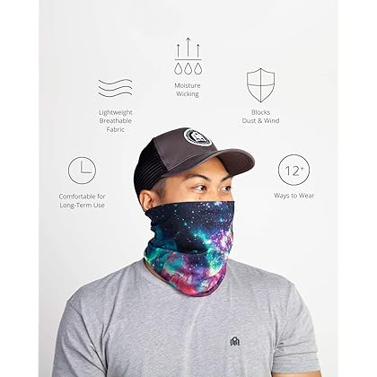 iHeartRaves Cool Neck Gaiter Mask for Men & Women - Full Face Covering Balaclava