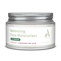 Balancing Face Moisturizer with Licorice Root Extract & Vitamin C, Vegan, Cucumber, Dermatologist Tested, Oily to Combination Skin, 1.7 fl oz