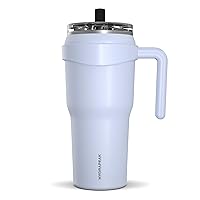 Roadster 40 oz Tumbler with Handle and Straw Lid, Convenient 2 in 1 Lid, Tumbler Lid Straw, 40oz Tumbler With Handle (Ice)