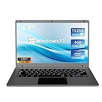 14 inch laptop computer,Intel Celeron Quad-Core Up to 2.2 GHz,4GB RAM and 192GB SSD,Windows 11 Laptop computers with FHD IPS,slim and lightweight notebook,Work and students laptops,Gray,WPS