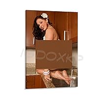 WSLHBAO Busty Model Gianna Michaels Art Star Poster (7) Canvas Poster Wall Art Decor Print Picture Paintings for Living Room Bedroom Decoration Frame-style 24x36inch(60x90cm)