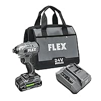 FLEX 24V Brushless Cordless 1/4-Inch Hex Compact Impact Driver Self-Tapping Screw Mode Kit with 2.5Ah Lithium Battery and 160W Fast Charger - FX1331-1A