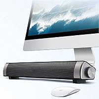 Powerful Portable Soundbar for iMac MacBook PC iPhone Bluetooth 3.0 +EDR, Speakerphone, Powerful 1800mAh Lithium Battery, Super Bass, 3D Stereo Surround Sound 2.0 Channel, Home Cinema System (Black)