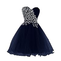 Strapless a Line Blue Crystal White Oranga Homecoming Dress Short Prom Dress
