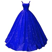 Women's Glitter Prom Dresses Corset Bodice Shinny Pageant Party Ball Gown 2021 Evening Dress for Juniors