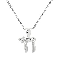 925 Sterling Silver Chai Symbol Necklace With 22