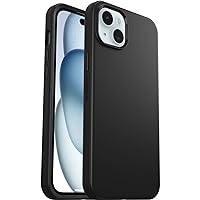 OtterBox iPhone 15 Plus and iPhone 14 Plus Symmetry Series Case - BLACK, snaps to MagSafe, ultra-sleek, raised edges protect camera & screen (ships in polybag)