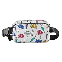 Umbrella Fanny Packs for Women Men Belt Bag with Adjustable Strap Fashion Waist Packs Crossbody Bag Waist Pouch for Jogging