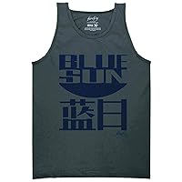 Firefly Blue Sun Mens Charcoal Tank Top Shirt | M
