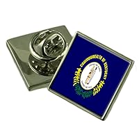 Kentucky Flag Lapel Pin Badge Solid Silver 925