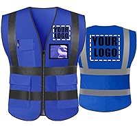 Personalized High Visibility Reflective Safety Vest Custom Your Text Protective Workwear Outdoor Work Vest