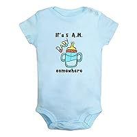 It's 5 A.M. Somewhere Funny Romper, Newborn Baby Bodysuit, Infant Cute Jumpsuits, 0-24 Months Babies One-Piece Outfits