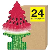 LITTLE TREES Air Fresheners Car Air Freshener. Hanging Tree Provides Long Lasting Scent for Auto or Home. Watermelon, 24 Air Fresheners