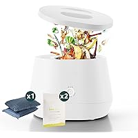 Lomi 1 | World’s First Smart Waste™ Home Food Upcycler | Turn Waste into Natural Fertilizer with a Single Button with Lomi 1, Electric Kitchen Food Recycler (Bundle with 45 Extra Cycles)