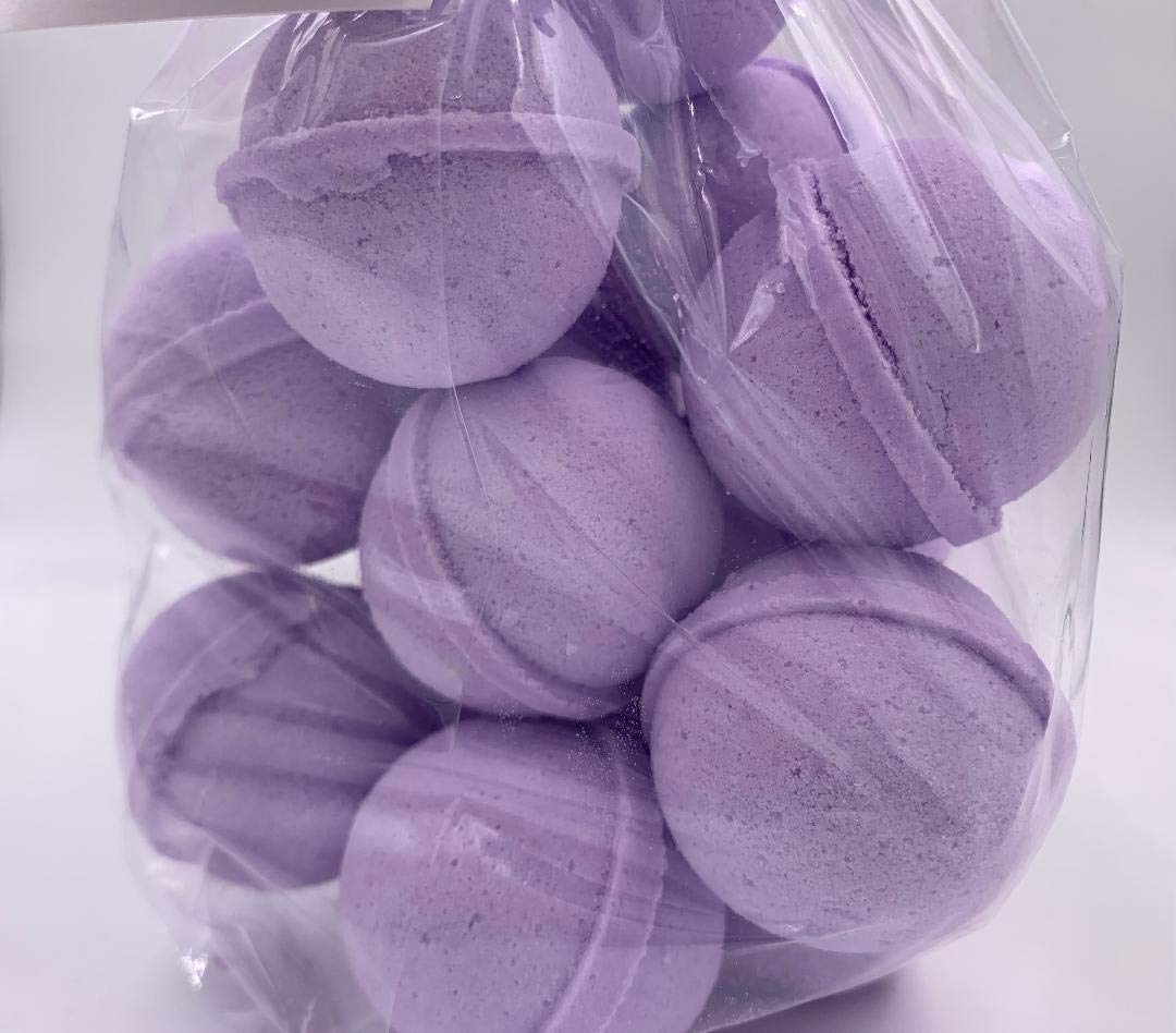 SpaPure TASSIE LAVENDER Bath Bombs - 14 Bath Fizzies made with Shea, Mango and Cocoa Butter, Ultra Moisturizing (12 Oz) Great for Dry Skin, All Skin Types (Tassie Lavender FBA)