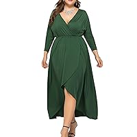 Women's 2024 V-Neck Maxi Dress Solid Color Bohemian Summer Long Dress Sexy Ruched Evening Bodycon Club Midi Dress