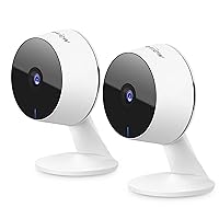 Smart Indoor Security Camera for Home(2 Pack), 1080p HD Baby Monitor with Motion and Sound Detection,Two-Way Audio, Night Vision, US Cloud Server & SD Card Storage, Compatible with Alexa