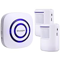 Motion Sensor Alarm System, Wireless Home Security Driveway Alarm Indoor, Motion Detector Alert with 2 Sensor and 1 Receiver -38 Chime Tunes