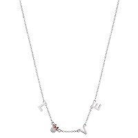 Amazon Essentials Disney Plated Cubic Zirconia Minnie Mouse Love Necklace