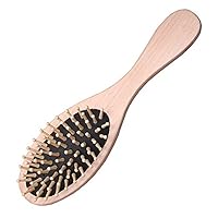 1PC Natural Wooden Hair Comb Brush Rectangle Shape Wood Bristles Spa Massage