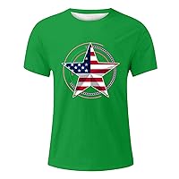 Graphic Tshirts Shirts for Men Short Sleeve Summer Breathable Lightweight Comfortable Independence Day