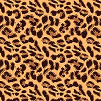 Orange Leopard Animal Print Permanent Vinyl 12 inch Adhesive Vinyl (1)