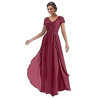 Desert Rose Mother of The Bride Dresses Plus Size for Wedding Long Chiffon Ruffle Formal Evening Gown Size 16W