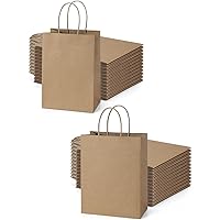 BagDream 5Inch Small 100Pcs and 8Inch Medium 25Pcs Gift Paper Bags with Handles