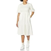 Amazon Essentials Women's Organic Cotton Fit and Flare Dress (Available in Plus Size) (Previously Amazon Aware)