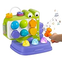 1 Year Old Boy Toys - Interactive Whack A Dinosaur Game Shape Sorter Toys with Hammer, Montessori Learning Toddler Toys Age 1-6 - Baby Toys 12-18 Months