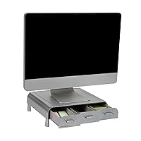 Mind Reader PC, Laptop, IMAC Monitor Stand and Desk Organizer, Silver