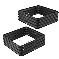 ENJOYBASICS Raised Garden Bed Outdoor, Thickened Bottomless Garden Beds for Gardening 3x3x1 FT, 2 Pack Plastic Raised Planter Box for Growing Vegetables, Fruits, Flower, Herb