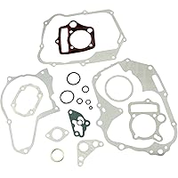 Rebuild Full Gasket Kit Motorbike Full Engine Cylinder Crankcase Clutch Cover For 110CC Dirt Bike Go Karts Chinese ATVs Cylinder Head Gasket Kit Replacement Engine Gaskets Performance Head Steel