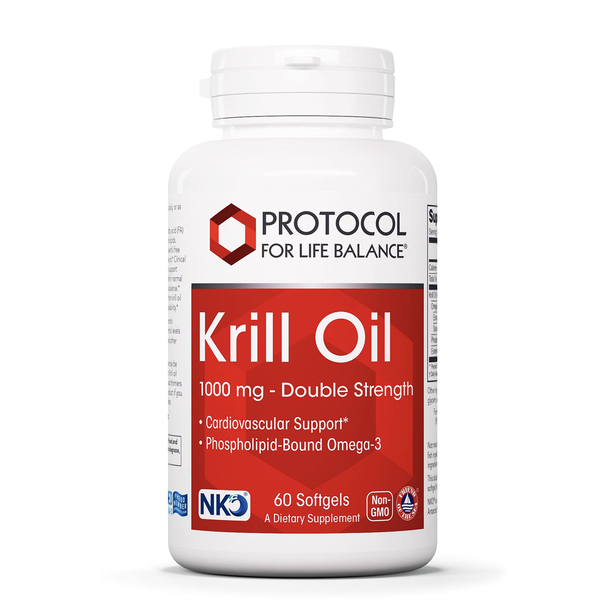 Protocol Krill Oil 1,000mg - Omega-3 - Heart, Brain, and Joint Health - 60 Softgels