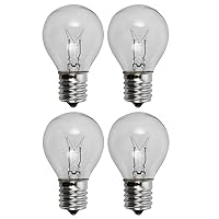 OCS Parts S11 E17 Light Bulbs | 4-Pack | 30 Watt 130 Volt S11 Miniature E17 Intermediate Screw Base Lamps | 30S11N-130V-INT Replacement Light Bulbs