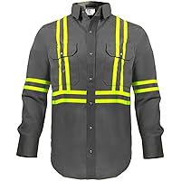 Flame Resistant High Visibility Hi Vis FR Shirt - 100% C - 7 oz