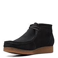 Clarks Men's Shacre Boot Ankle, Black Suede, 8 Wide