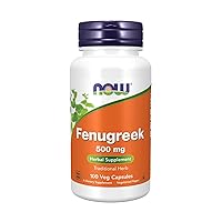 NOW Foods Fenugreek 500 mg Caps, 2 pk