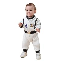 LXKIKMM Baby Toddler Boy Astronaut Costume Space Suit Cosplay Party Jumpsuit Halloween Rompers