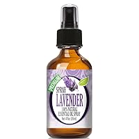 Healing Solutions Lavender Spray 4 Ounce - Water Infused with Lavender Essential Oil