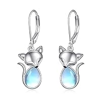 Scorpion/Dragonfly/Fox/Cat/Owl/Phoenix/Mouse Earrings for Women Sterling Silver Gemstone Dangle Earrings Animal Jewelry Christmas Gifts for Girls
