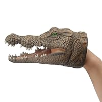 Crocodile Hand Puppet Toys Funny & Scared Alligator Head Puppets in Home, Stage and Class Role Play Toy for Kids and Toddlers