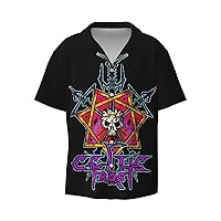 Celtic Frost Boy's Fashion Hawaiian T Shirt Funny Button Down Clothes Short Sleeve Tops