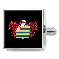 Cox England Family Crest Surname Coat of Arms Cufflinks Personalised Case