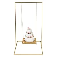 Trademark Innovations STND Swing Cake Stand, Extra Large, Gold