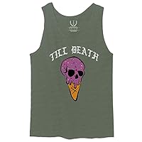 Front Chill Till Death Ice Cream Skull Bones Graphic obei Society Men's Tank Top