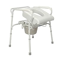 Carex Commode Seat Riser - Toilet Lift Commode Chair For Seniors, Elderly, Handicap - Auto Lifting Toilet Chair, Grey and White